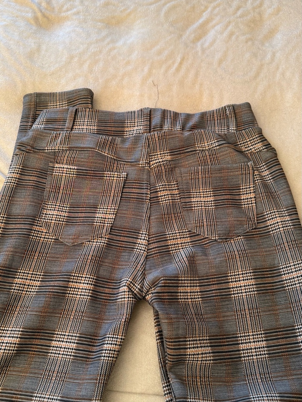 Men's Plaid Stretch Dress Pants - Gray/Brown